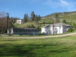 Side of the buildings at Camp Arbuckle.